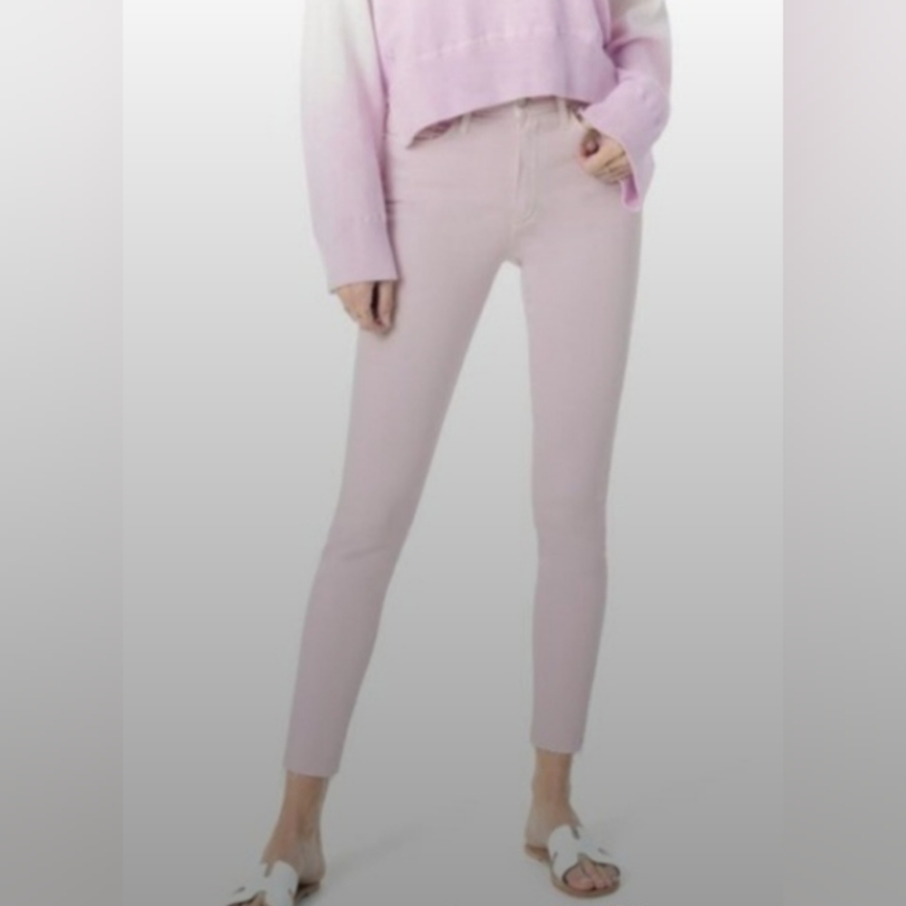 NWT Joe's Jean's The Icon Lilac Raw Hem Ankle Mid Rise Skinny Jeans SZ 32